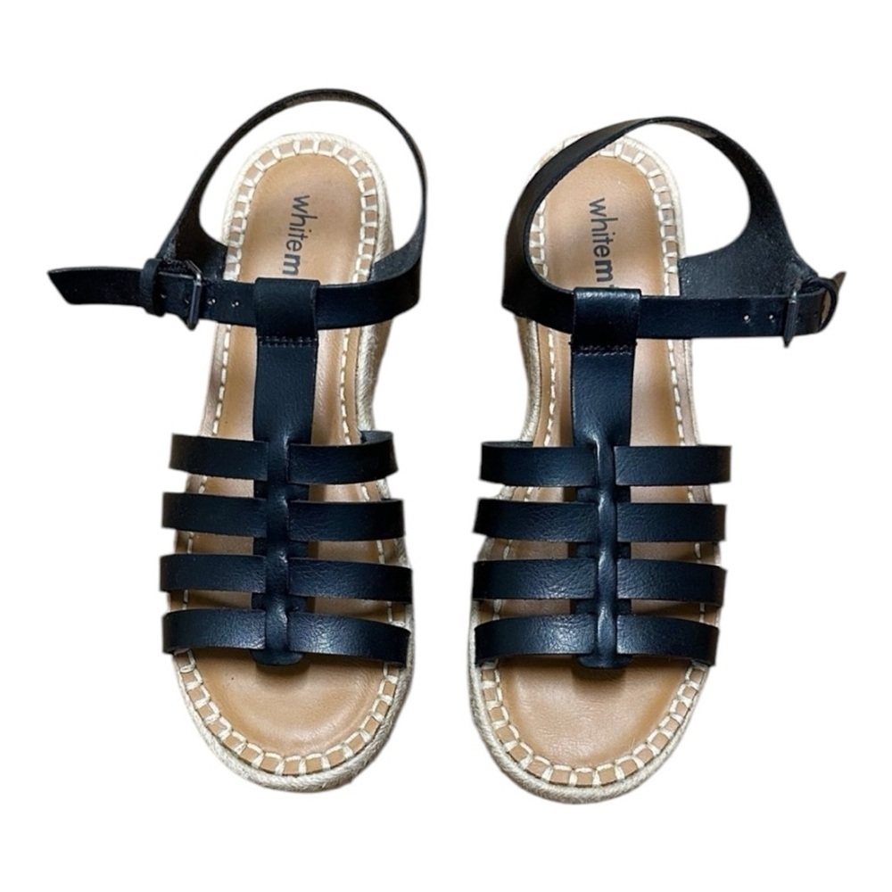 WHITEMT black platform espadrilles